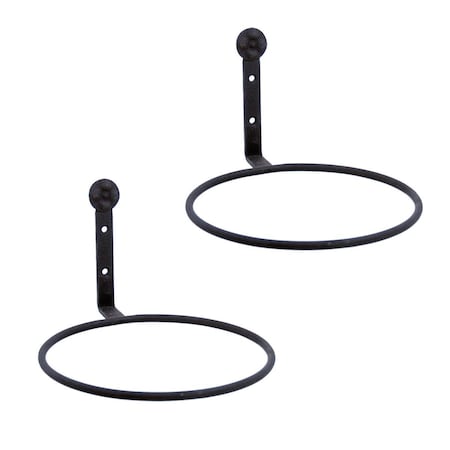 Achla Designs ACHLA Designs SFR-08-2 8 in. Flower Pot Ring; Black - Pack of 2 SFR-08-2